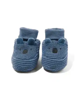 HEMA Hema newborn sloffen gebreid koala blauw (blauw) aanbieding