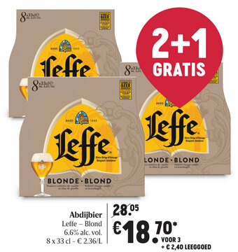 Delhaize Abdijbier Leffe aanbieding