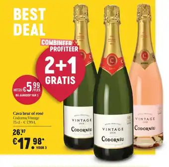Delhaize Cava brut of rose aanbieding