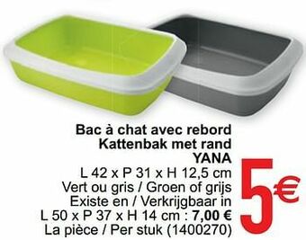 Cora Bac à chat avec rebord kattenbak met rand yana aanbieding