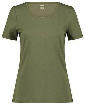 HEMA HEMA Dames T-shirt Olijf (olijf) aanbieding