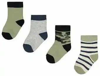 HEMA HEMA Babysokken Camo - 4 Paar Groen (groen) aanbieding