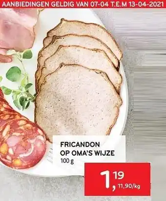 Alvo Fricandon op oma`s wijze 100 g aanbieding