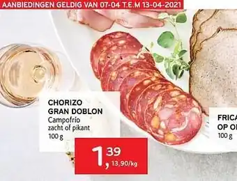 Chorizo gran doblon campofrío 100 g