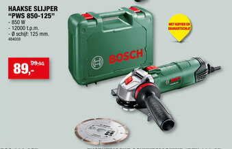 Hubo Haakse Slijper PWS 850-125 aanbieding