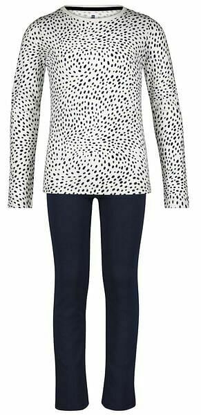 HEMA Kinderpyjama Katoen Dots Gebroken Wit (gebroken wit)