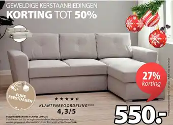 Jysk VEJLBY BEDBANK MET CHAISE LONGUE aanbieding