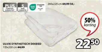 Jysk ULVIK SYNTHETISCH DEKBED 135x200 cm aanbieding