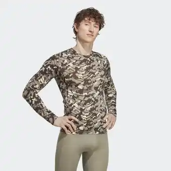 Decathlon Techfit allover print training longsleeve aanbieding