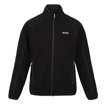 Decathlon Hadfield wandelfleece met volledige rits voor heren - zwart aanbieding