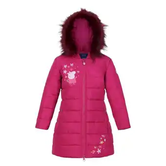 Decathlon Meisjes peppa pig gewatteerde jas (bessenroze) aanbieding