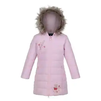 Decathlon Meisjes peppa pig gewatteerde jas (roze mist) aanbieding
