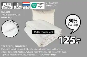 Jysk TEXEL WOLLEN DEKBED aanbieding