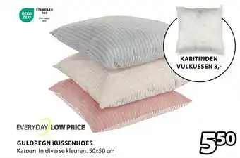 Jysk GULDREGN KUSSENHOES aanbieding