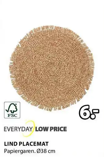 Jysk LIND PLACEMAT aanbieding