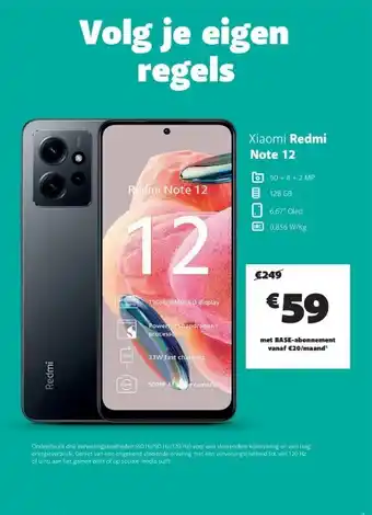 Base Xiaomi redmi note 12 aanbieding