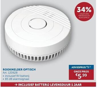 Zelfbouwmarkt Rookmelder optisch aanbieding