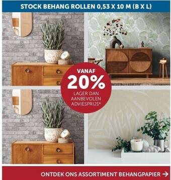 Zelfbouwmarkt Stock behang rollen 0,53 x 10 m (b x l) aanbieding