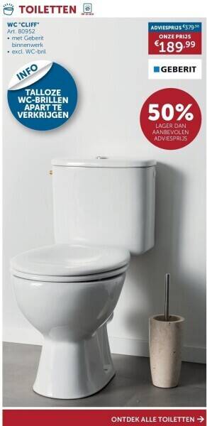 Zelfbouwmarkt Wc cliff aanbieding