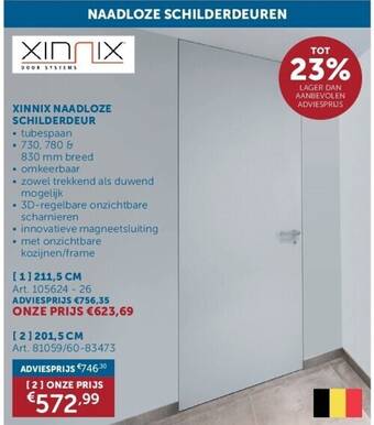 Zelfbouwmarkt Xinnix naadloze schilderdeur 201,5 cm aanbieding