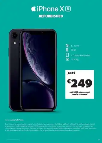 Base Iphone xⓡ refurbished aanbieding