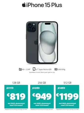 Base Iphone 15 plus aanbieding