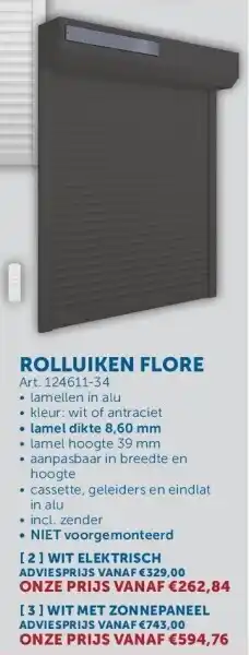 Zelfbouwmarkt Rolluiken flore wit elektrisch aanbieding
