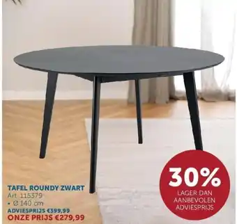 Zelfbouwmarkt Tafel roundy zwart aanbieding