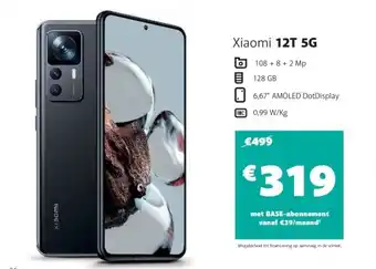 Base Xiaomi 12t 5g aanbieding