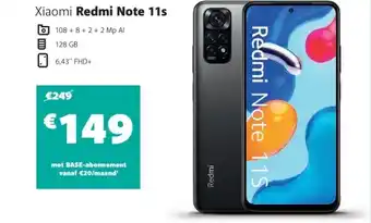 Base Xiaomi redmi note 11s aanbieding