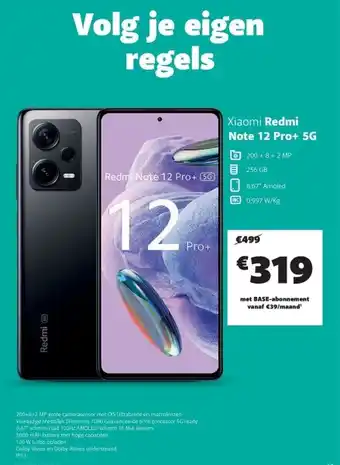 Base Xiaomi redmi note 12 pro+ 5g aanbieding