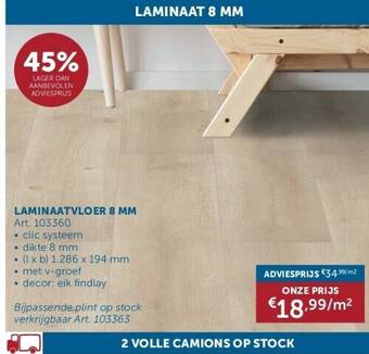 Zelfbouwmarkt Laminaatvloer 8 mm aanbieding