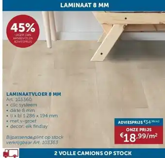 Zelfbouwmarkt Laminaatvloer 8 mm aanbieding
