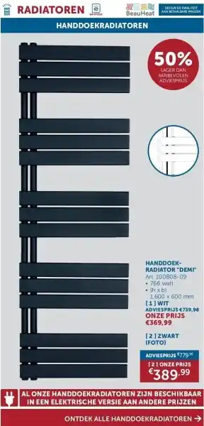 Handdoekradiator demi
