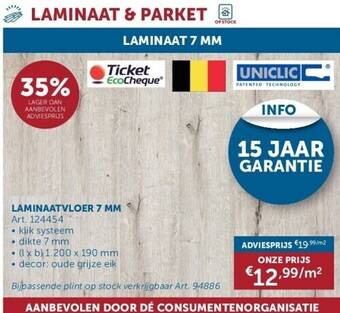 Zelfbouwmarkt Laminaatvloer 7 mm aanbieding