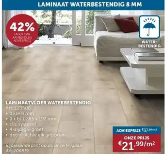 Laminaatvloer waterbestendig