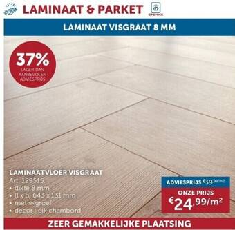Zelfbouwmarkt Laminaatvloer visgraat aanbieding