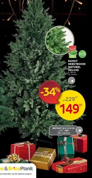 Brico Kunstkerstboom naturel deluxe aanbieding