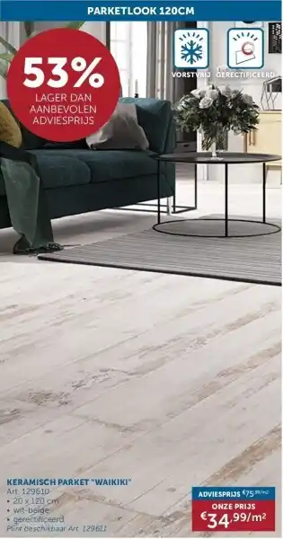 Zelfbouwmarkt Keramisch parket waikiki aanbieding