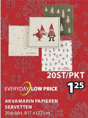 AKVAMARIN PAPIEREN SERVETTEN