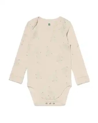 HEMA Hema meegroei body met bamboe stretch ganzen gebroken wit (gebroken wit) aanbieding