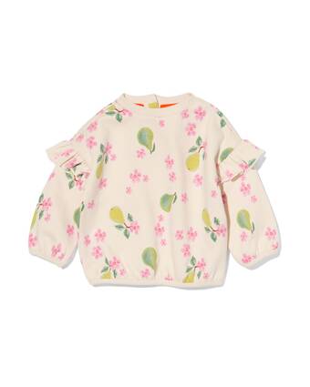 HEMA Hema babysweater met peren ecru (ecru) aanbieding
