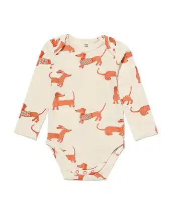 Hema body met stretch teckels gebroken wit (gebroken wit)