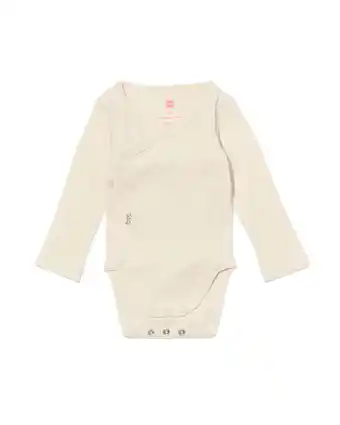 HEMA Hema newborn meegroeibody ajour ecru (ecru) aanbieding