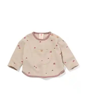 Hema newborn sweater met paddestoelen grijs (grijs)