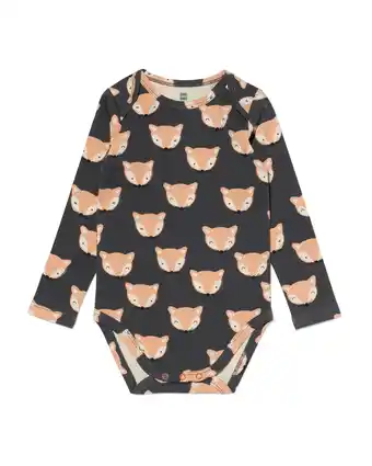 HEMA Hema body biologisch stretch katoen vos donkergrijs (donkergrijs) aanbieding