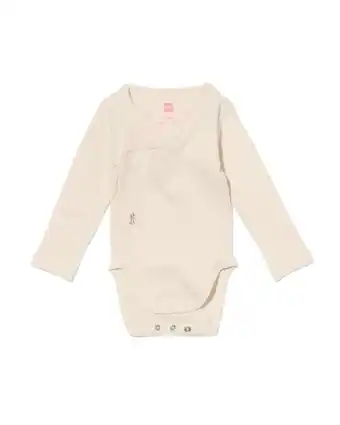 HEMA Hema meegroei overslagbody rib stretch ecru (ecru) aanbieding