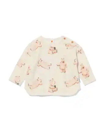 HEMA Hema newborn sweater velours gebroken wit (gebroken wit) aanbieding