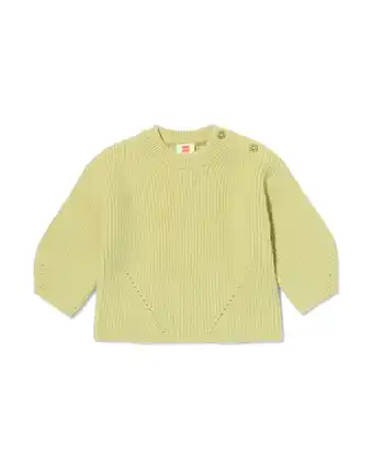 HEMA Hema baby trui gebreid lichtgroen (lichtgroen) aanbieding