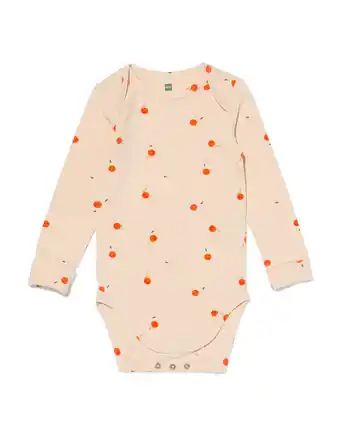 HEMA Hema meegroei body met bamboe stretch bessen zand (zand) aanbieding